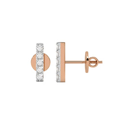 1/4 CT. Round Lab Created Diamond Bar Stud Earrings