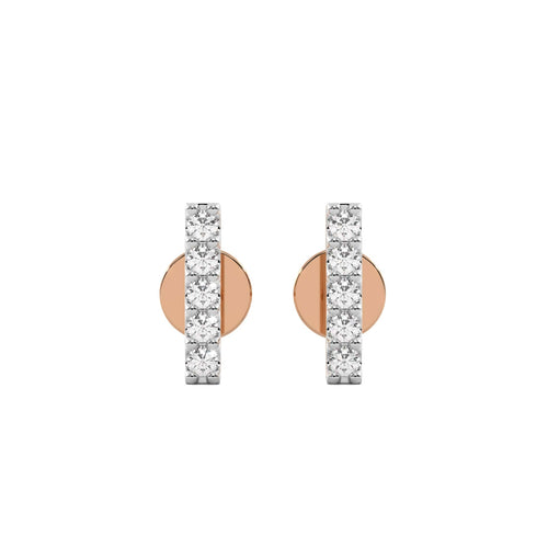 1/4 CT. Round Lab Created Diamond Bar Stud Earrings