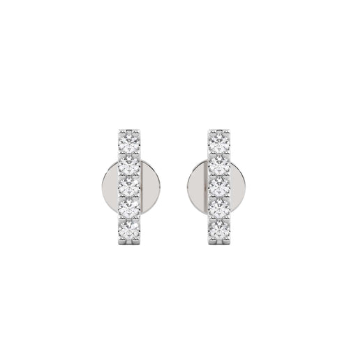 1/4 CT. Round Lab Created Diamond Bar Stud Earrings