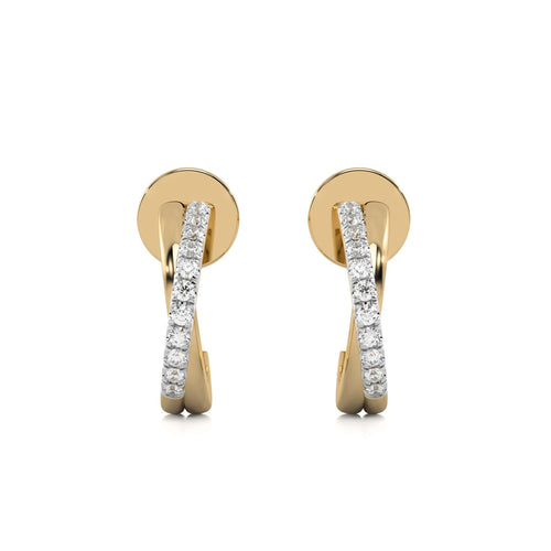 1/8 CT. Round Lab Created Diamond Criss Cross Earrings