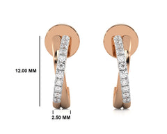 1/8 CT. Round Lab Created Diamond Criss Cross Earrings