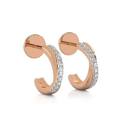 1/8 CT. Round Lab Created Diamond Criss Cross Earrings