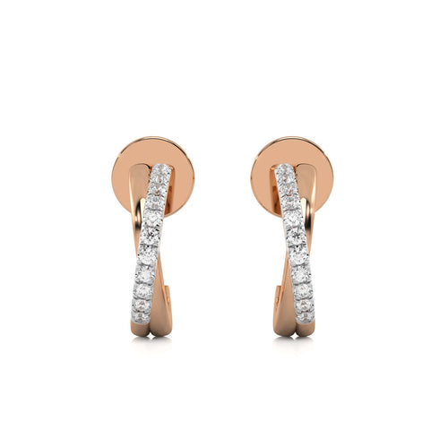 1/8 CT. Round Lab Created Diamond Criss Cross Earrings