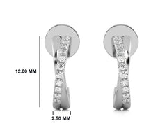 1/8 CT. Round Lab Created Diamond Criss Cross Earrings