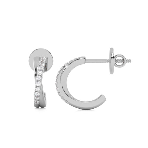 1/8 CT. Round Lab Created Diamond Criss Cross Earrings