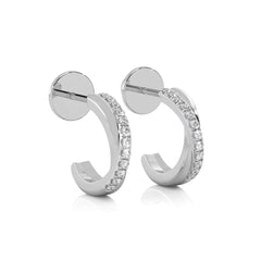 1/8 CT. Round Natural Diamond Criss Cross Earrings