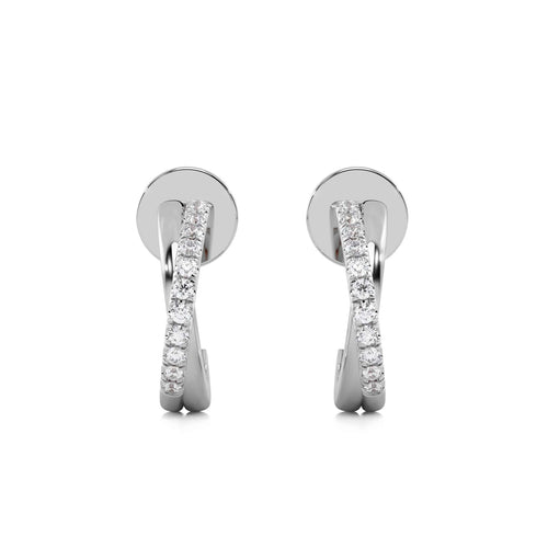 1/8 CT. Round Lab Created Diamond Criss Cross Earrings