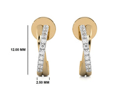 1/8 CT. Round Lab Created Diamond Criss Cross Earrings