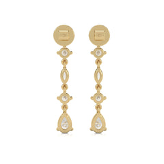 2 CT. Multi Shape Natural Diamond Dangle Drop Earrings