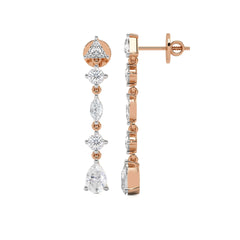 2 CT. Multi Shape Lab Created Diamond Dangle Drop Earrings