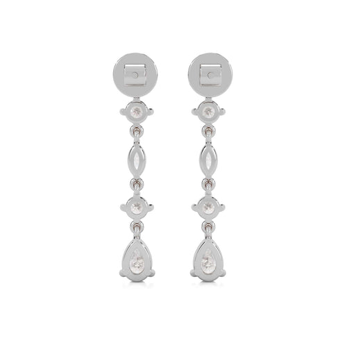 2 CT. Multi Shape Lab Created Diamond Dangle Drop Earrings