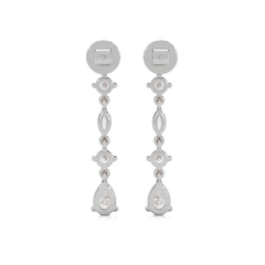 2 CT. Multi Shape Natural Diamond Dangle Drop Earrings