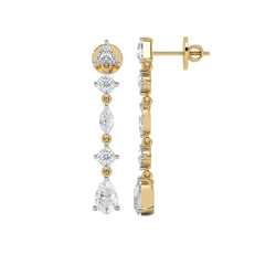 2 CT. Multi Shape Lab Created Diamond Dangle Drop Earrings