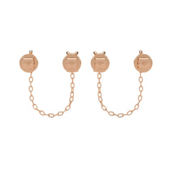 1/2 CT. Baguette and Marquise Lab Created diamond Chain Stud Earrings