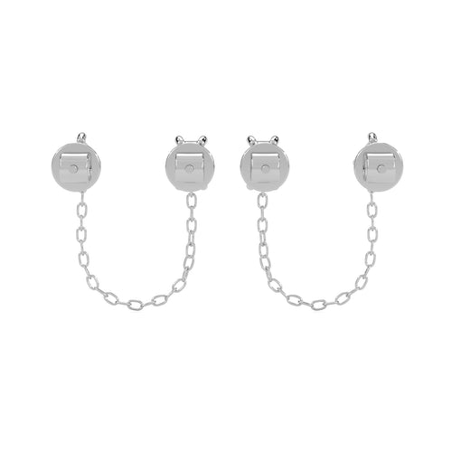 1/2 CT. Baguette and Marquise Lab Created diamond Chain Stud Earrings