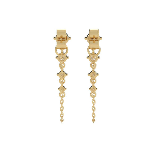 7/8 CT. Round Lab Created Diamond Graduated Dangle Earrings