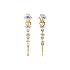 7/8 CT. Round Lab Created Diamond Graduated Dangle Earrings