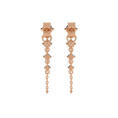 7/8 CT. Round Lab Created Diamond Graduated Dangle Earrings