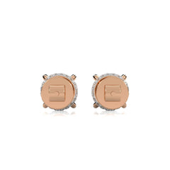 3 CT. Round Lab Created Diamond Hidden Halo Stud Earrings