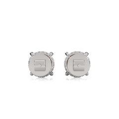 3 CT. Round Lab Created Diamond Hidden Halo Stud Earrings