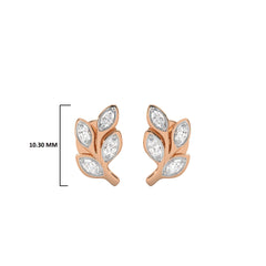 1/4 CT. Marquise Lab Created Diamond Leaves Earrings