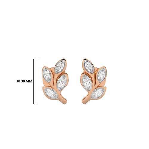 1/4 CT. Marquise Lab Created Diamond Leaves Earrings