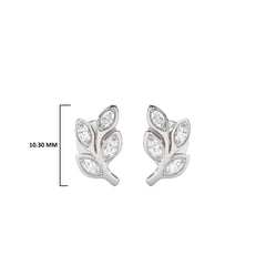 1/4 CT. Marquise Lab Created Diamond Leaves Earrings