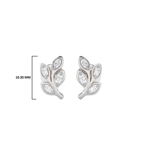 1/4 CT. Marquise Lab Created Diamond Leaves Earrings