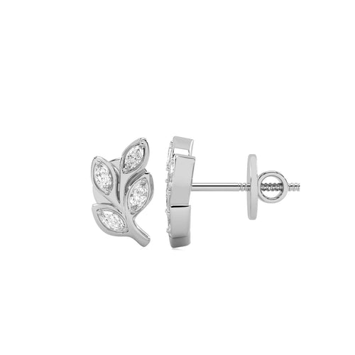 1/4 CT. Marquise Lab Created Diamond Leaves Earrings