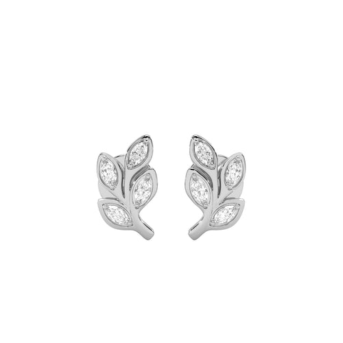 1/4 CT. Marquise Natural Diamond Leaves Earrings