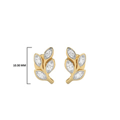 1/4 CT. Marquise Natural Diamond Leaves Earrings