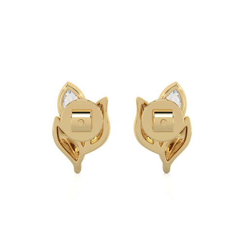 1/2 CT. Marquise Natural Diamond Leaf Earrings