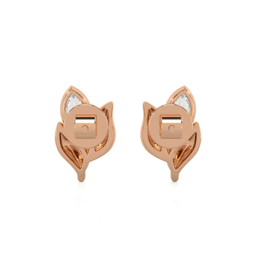 1/2 CT. Marquise Natural Diamond Leaf Earrings