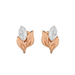 1/2 CT. Marquise Natural Diamond Leaf Earrings