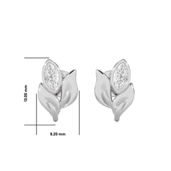 1/2 CT. Marquise Lab Created Diamond Leaf Earrings