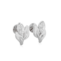 1/2 CT. Marquise Natural Diamond Leaf Earrings