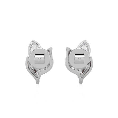 1/2 CT. Marquise Natural Diamond Leaf Earrings