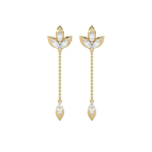 1 1/4 CT. Trio Marquise Lab Created Diamond Chain Drop Earrings