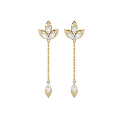 1 1/4 CT. Trio Marquise Natural Diamond Chain Drop Earrings