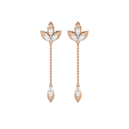 1 1/4 CT. Trio Marquise Lab Created Diamond Chain Drop Earrings