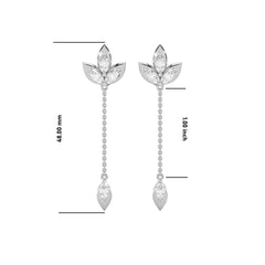 1 1/4 CT. Trio Marquise Lab Created Diamond Chain Drop Earrings