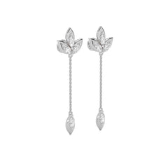 1 1/4 CT. Trio Marquise Natural Diamond Chain Drop Earrings