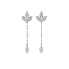 1 1/4 CT. Trio Marquise Natural Diamond Chain Drop Earrings