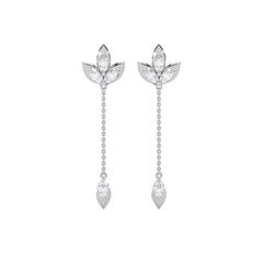 1 1/4 CT. Trio Marquise Natural Diamond Chain Drop Earrings