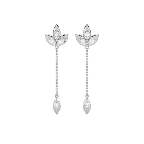 1 1/4 CT. Trio Marquise Lab Created Diamond Chain Drop Earrings