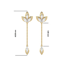 1 1/4 CT. Trio Marquise Lab Created Diamond Chain Drop Earrings