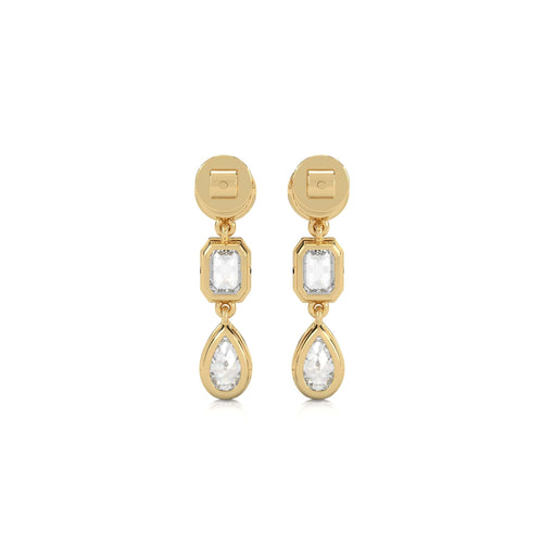 3 CT. Multi Shape Bezel set Fashion Earrings