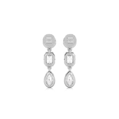 3 CT. Multi Shape Bezel set Fashion Earrings