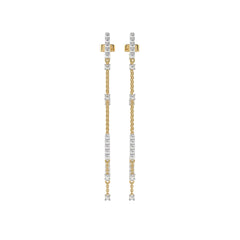 1 CT. Round Lab Created Diamond Drop Earrings