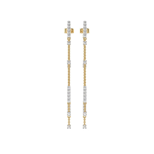 1 CT. Round Lab Created Diamond Drop Earrings